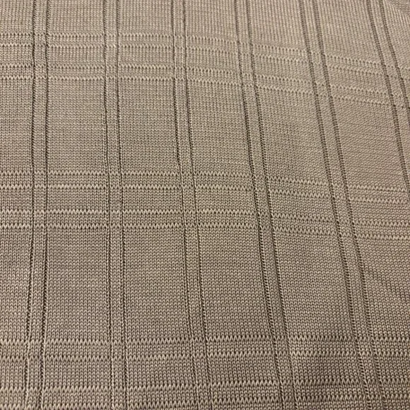 Vintage Sweater Womens S Beige 100% Silk Fine Knit Mock Neck Oversized SS - Picture 3 of 8